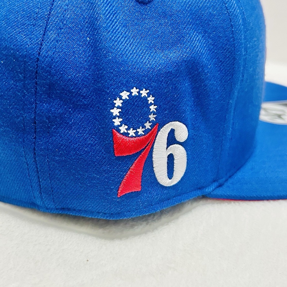 '47 Brand Philadelphia 76ers High Post Captain Snapback Hat Adjustable Blue NBA - Picture 5 of 6